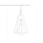 Brass LED hanging lamp Prati