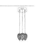 Lampa wisząca z kryształkami Crezancy