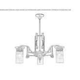 Handmade brass chandelier Essoyla