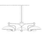 Brass rotating chandelier Caete