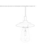 Ręcznie robiona mosiężna lampa wisząca Delano