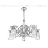 Brass chandelier Nilo