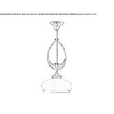 Handmade brass hanging lamp Soimari