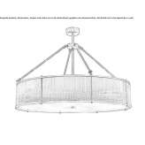 Mosiężna lampa wisząca Wilkie