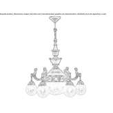 Handmade brass chandelier Connell