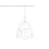Brass LED hanging lamp Pampan
