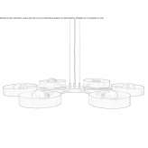 Brass pendant lamp Polenino