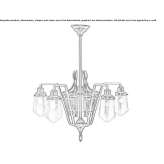Handmade brass chandelier Narach
