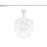 Brass and glass hanging lamp Lapwai