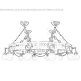 Handmade brass chandelier Lukiv