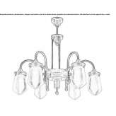 Handmade brass chandelier Bylym
