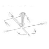 Brass chandelier Saphane