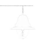 Hanging lamp made of glass and aluminum Corbeni