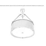 Mosiężna lampa wisząca Wilkie
