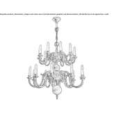 Brass chandelier Beuvry