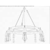 Brass chandelier Salino