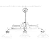 Handmade brass hanging lamp Anserma