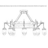 Handmade brass chandelier Combloux