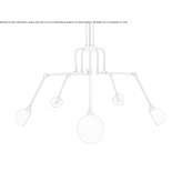 Brass rotating chandelier Ragnitz