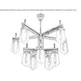 Handmade brass chandelier Savinka