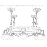 Handmade brass chandelier Lukiv