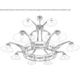Handmade brass chandelier Soimari