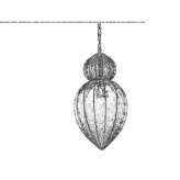 Murano glass hanging lamp Marigny