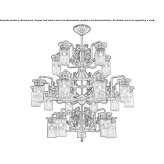 Handmade brass chandelier Nilo