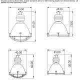 Metalowa lampa wisząca Baturite