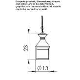 Mosiężna lampa wisząca Spanaway