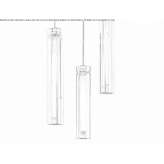 LED hanging lamp handmade of borosilicate glass Kecsked