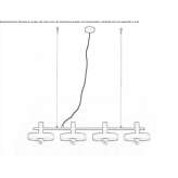 Metal hanging lamp Colonna