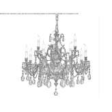 Gold French chandelier with Schoeler crystals Nojorid