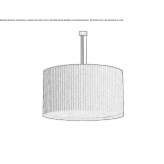 Acoustic pendant lamp made of recycled plastic Prerov