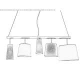 Fabric hanging lamp Antauta