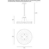 LED hanging lamp made of metal and glass Sumatac