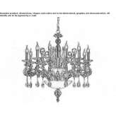 Chandelier in the shape of gold leaf with Swarovski® crystals Cleguer