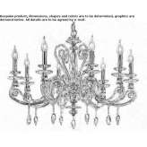 Crystal chandelier with Swarovski® crystals Sheshory