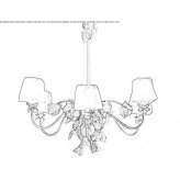 Handmade chandelier made of wrought iron Lobras