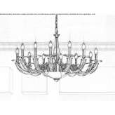 Glass chandelier Zuelpich