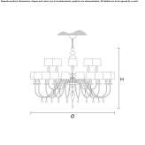 Aluminum chandelier Setubal