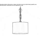 Crystal pendant lamp with Swarovski® crystals Sheshory