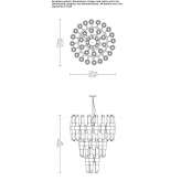 Adjustable crystal chandelier Kevelaer