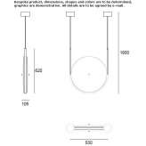 Szklana lampa wisząca LED wykonana ze szkła i metalu Epervans