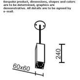 Aluminum LED hanging lamp Reszel