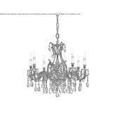 Gold French chandelier with Schoeler crystals Nojorid