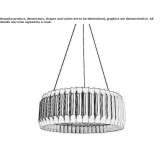 Steel hanging lamp Triuggio