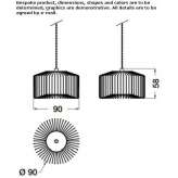 Metal hanging lamp Nevele