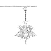 Murano glass chandelier Jaromer