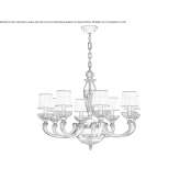 Gold French chandelier with crystal Polihon